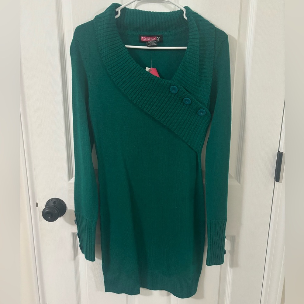 Teal Long sweater